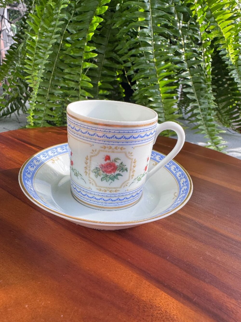 Haviland Limoges Empress Josephine Demitasse Blue Cup & Saucer